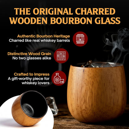 OakForge Charred Wooden Bourbon Glass™